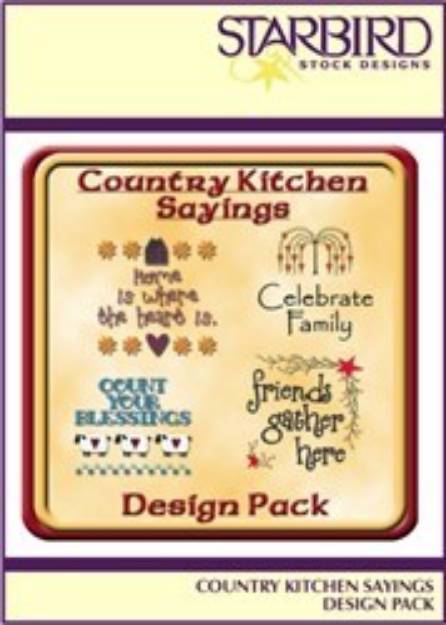 Picture of Country Kitchen Sayings Pack Embroidery Collection