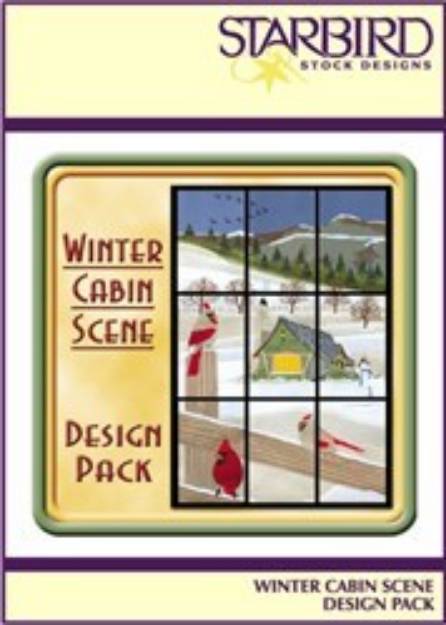 Picture of Winter Cabin Scene Pack Embroidery Collection