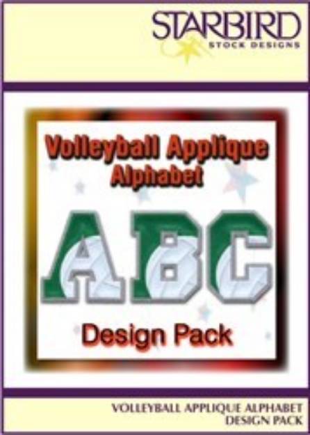 Picture of Volleyball Applique Alphabet Pack Embroidery Collection