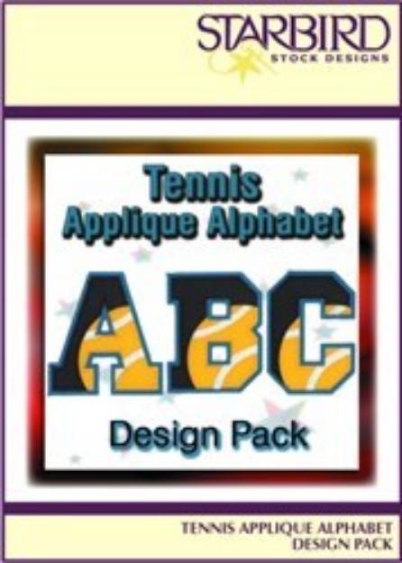 Picture of Tennis Applique Alphabet Embroidery Collection