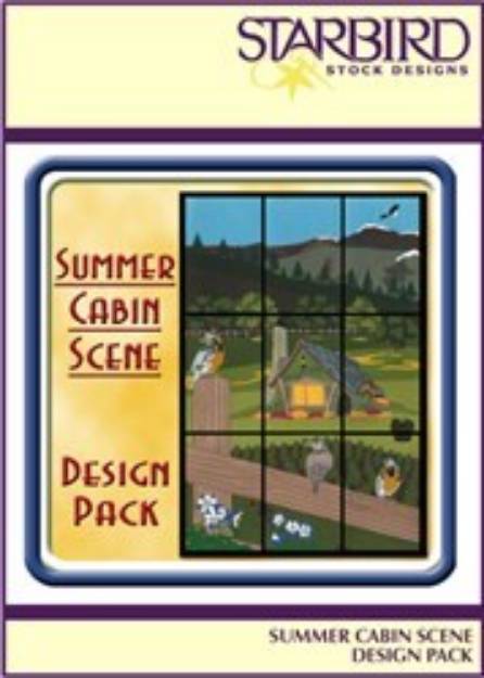 Picture of Summer Cabin Scene Panel Embroidery Collection