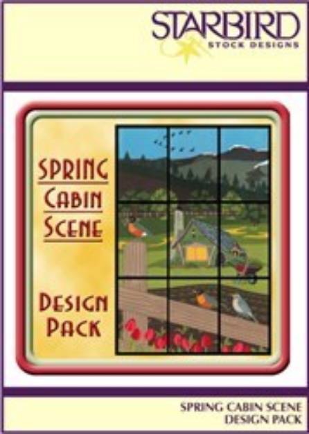 Picture of Spring Cabin Scene Panel Embroidery Collection