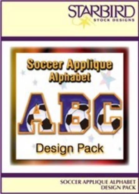 Picture of Soccer Applique Alphabet Pack Embroidery Collection