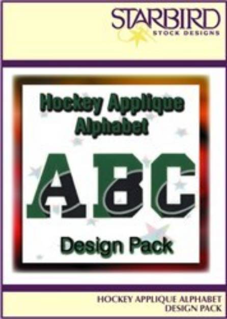 Picture of Hockey Appliqué Alphabet Embroidery Collection