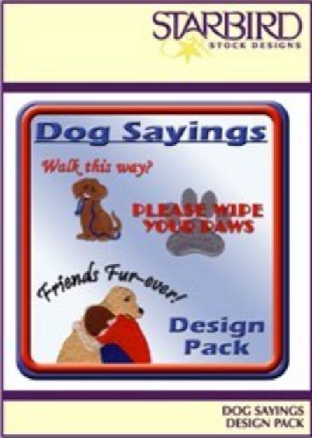 Picture of Dog Sayings Pack Embroidery Collection
