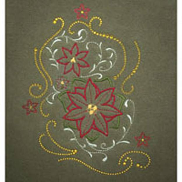 Picture of Poinsetties Embroidery Designs CD