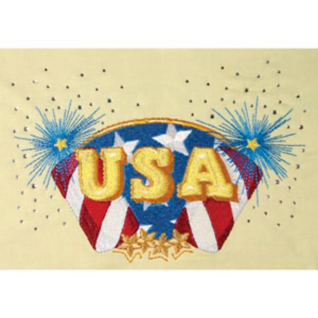 Picture of USA Fireworks Embroidery Designs CD
