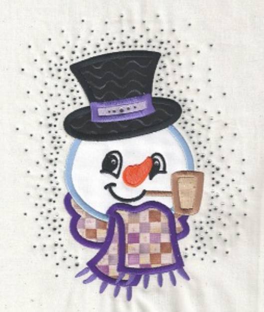 Picture of HAPPY SNOWMAN APPLIQUE Embroidery Designs CD