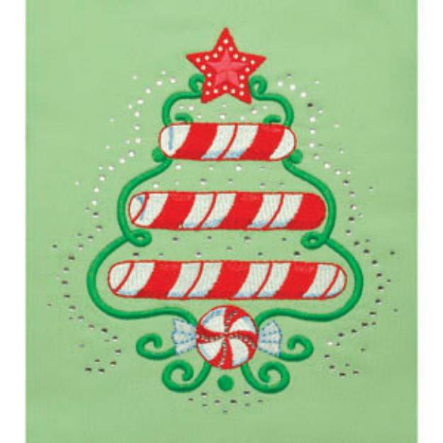Picture of CANDYCANE TREE Embroidery Designs CD