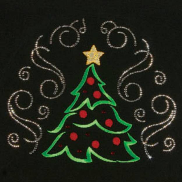 Picture of Sparkling Christmas Tree Embroidery Designs CD