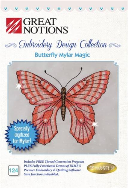 Picture of Butterfly Mylar Magic Embroidery Designs CD