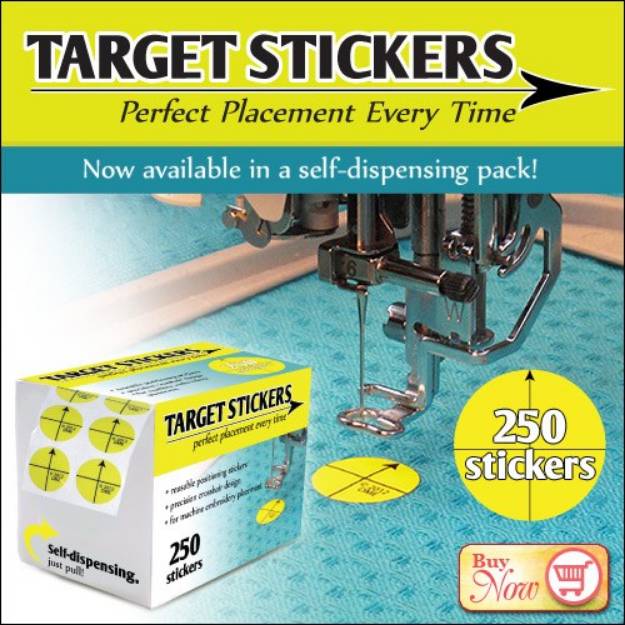 Picture of 250 pack of Target Stickers Embroidery Hardware