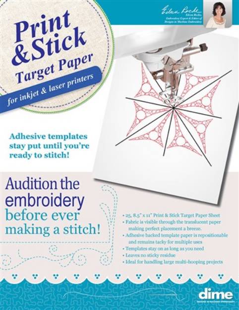 Picture of Print and Stick Target Paper Embroidery Adhesives