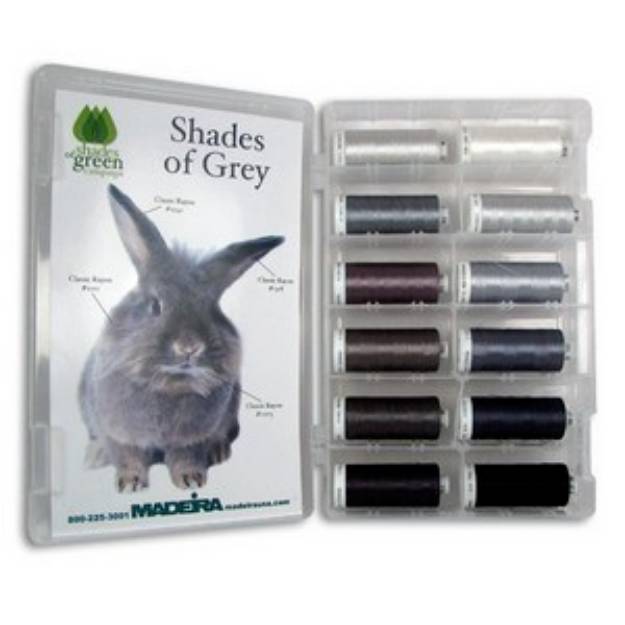 Picture of Madeira Classic Rayon Grey Shade Kit Embroidery Threads