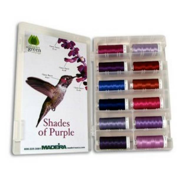 Picture of Madeira Classic Rayon Purple Shade Kit Embroidery Threads