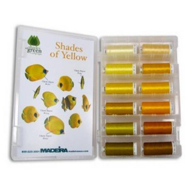Picture of Madeira Classic Rayon Yellow Shade Kit Embroidery Threads