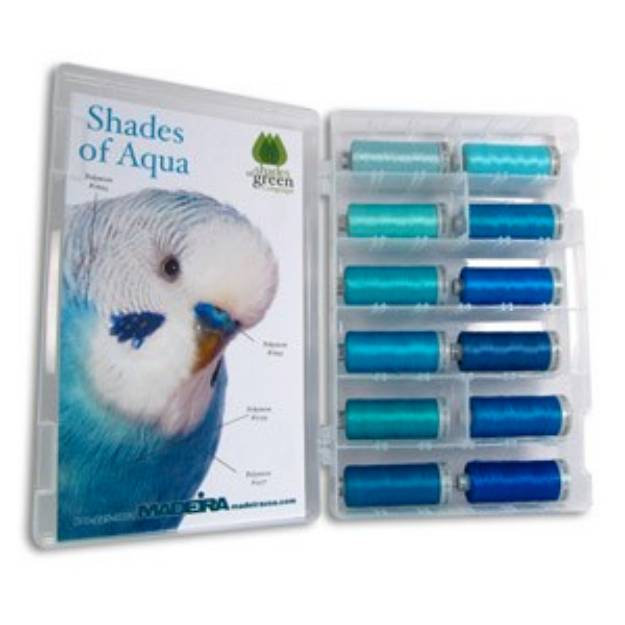 Picture of Madeira Polyneon Aqua Shade Kit Embroidery Threads