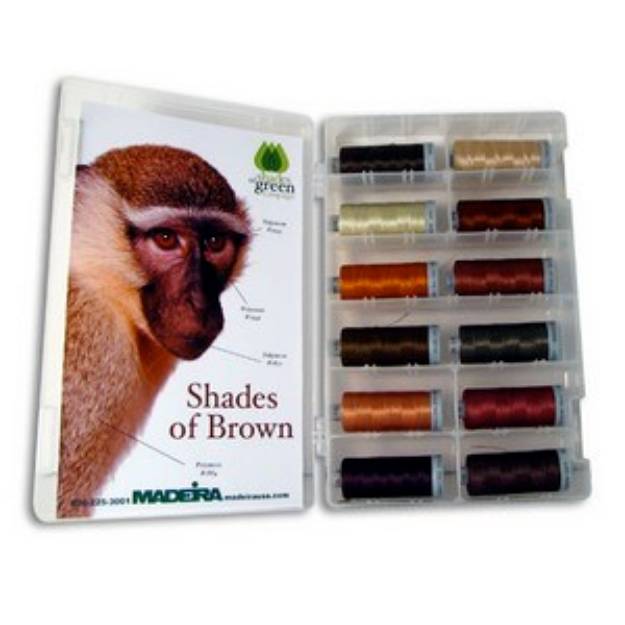 Picture of Madeira Polyneon Brown Shade Kit Embroidery Threads