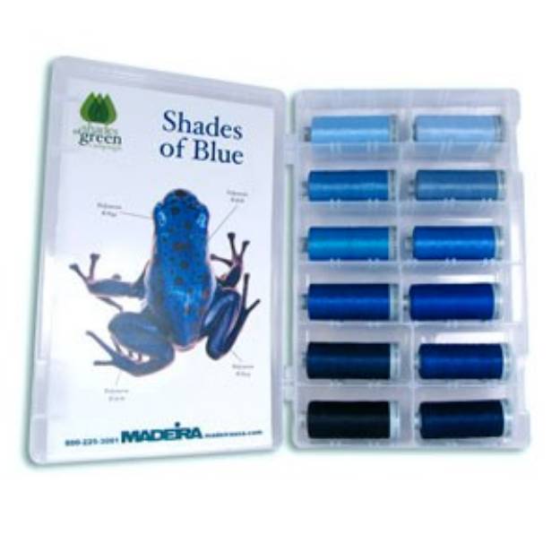 Picture of Madeira Polyneon Blue Shade Kit Embroidery Threads