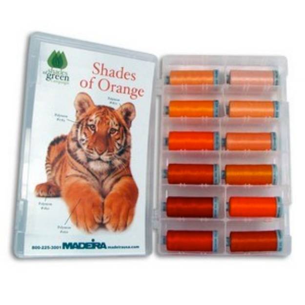 Picture of Madeira Polyneon Orange Shade Kit Embroidery Threads