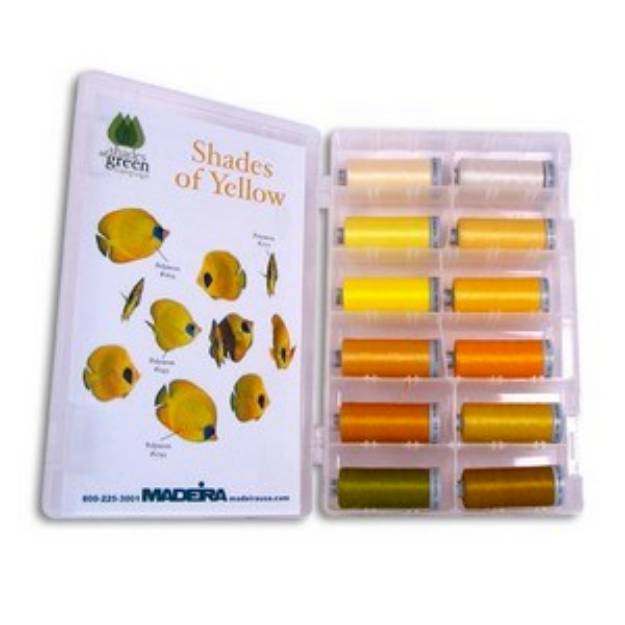 Picture of Madeira Polyneon Yellow Shade Kit Embroidery Threads