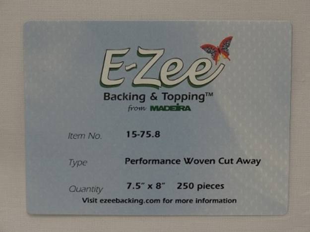 Picture of Madeira E-Zee Cut Performance White Embroidery Backing