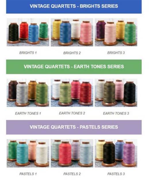 Picture of Vintage Quartets - Multiple Color Options Available Embroidery Threads