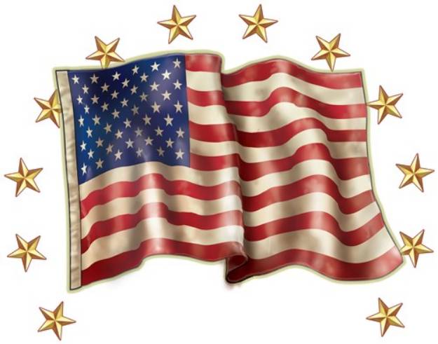 Picture of American Flag SVG File