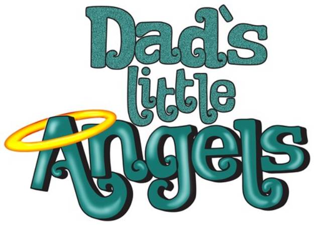 Picture of Dads Little Angel SVG File