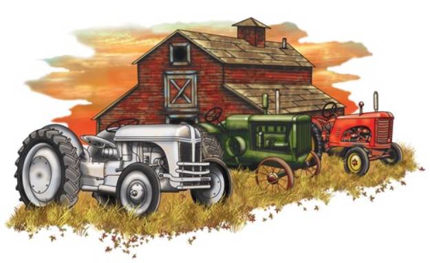 Picture of Tractor Collage SVG File