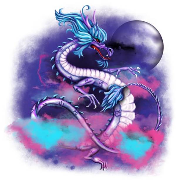 Picture of Oriental Dragon SVG File