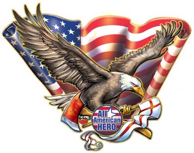 Picture of Firefighters Eagle SVG File