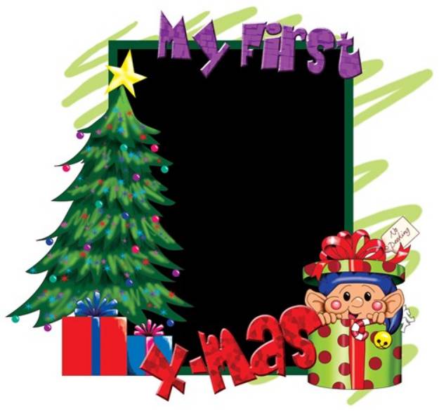 Picture of My First Christmas Frame SVG File