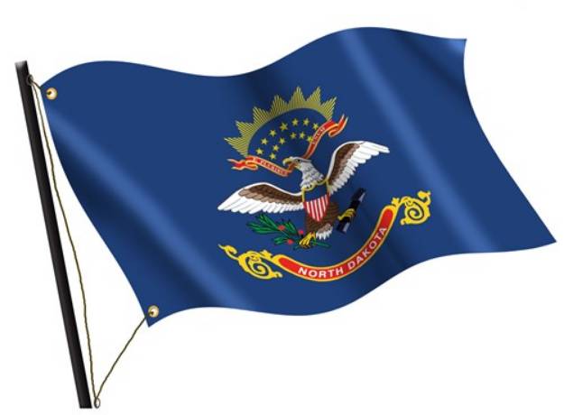 Picture of Flying North Dakota Flag SVG File