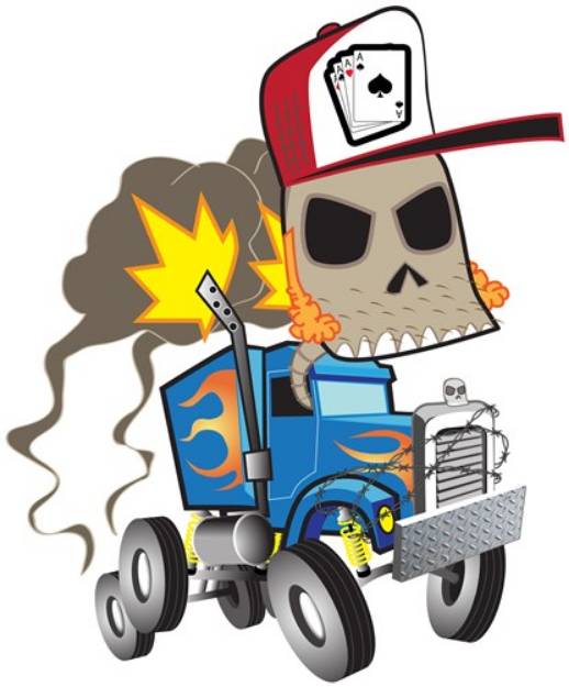 Picture of Skull Truckin SVG File
