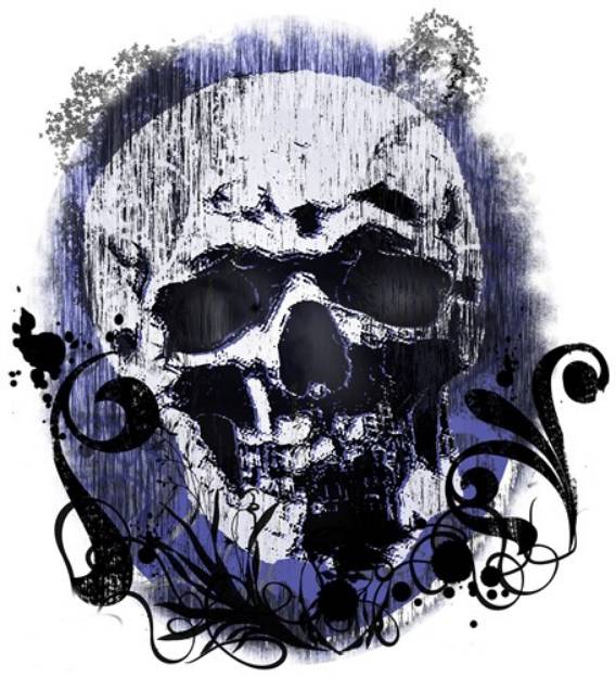 Picture of Grunge Skull SVG File