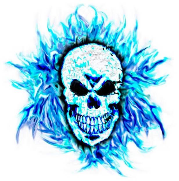 Picture of Blue Skull SVG File