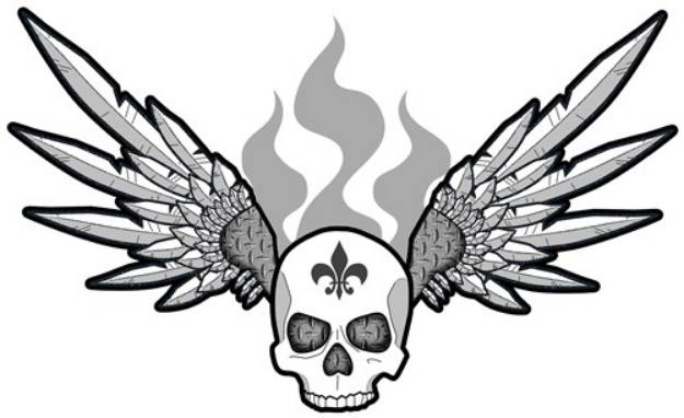 Picture of Wing Skull SVG File