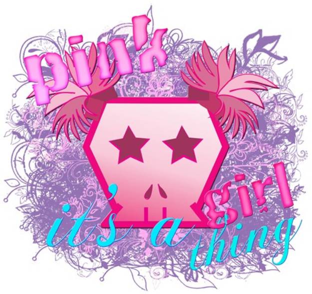 Picture of Pink Skull SVG File