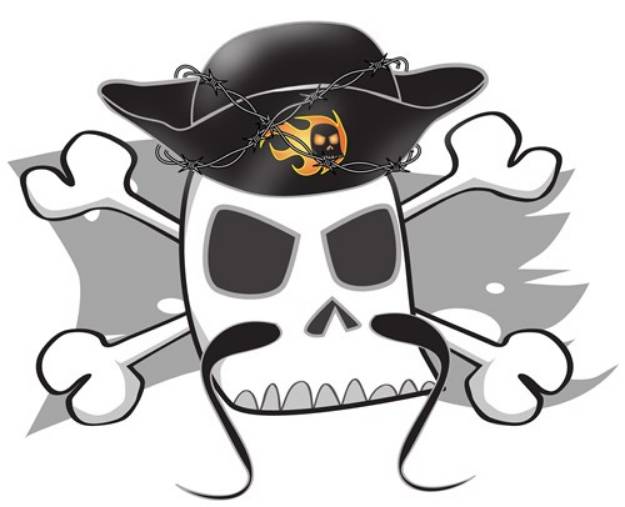 Picture of Skull Pirate SVG File