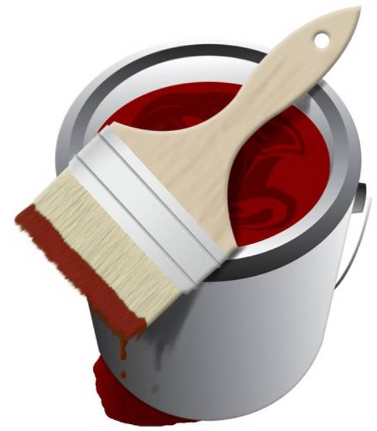 Picture of Paint Brush and Can SVG File