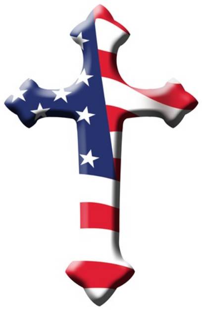 Picture of Cross With Flag SVG File