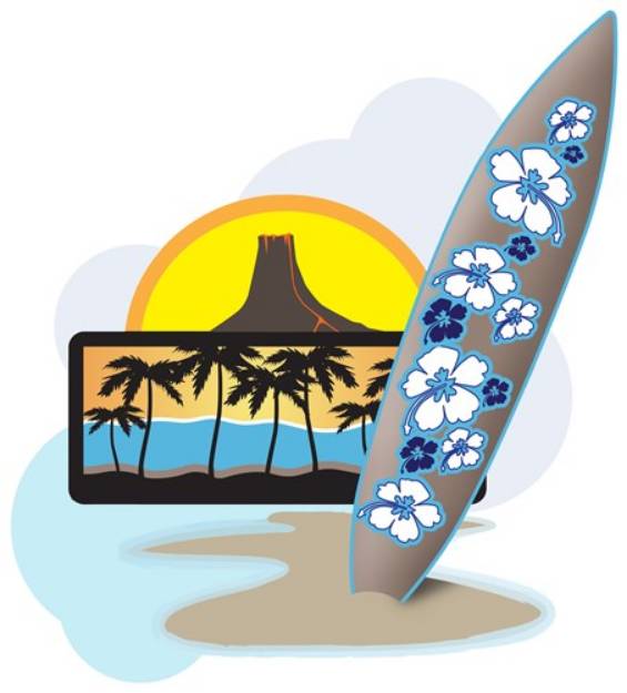 Picture of Surf Hawaii SVG File