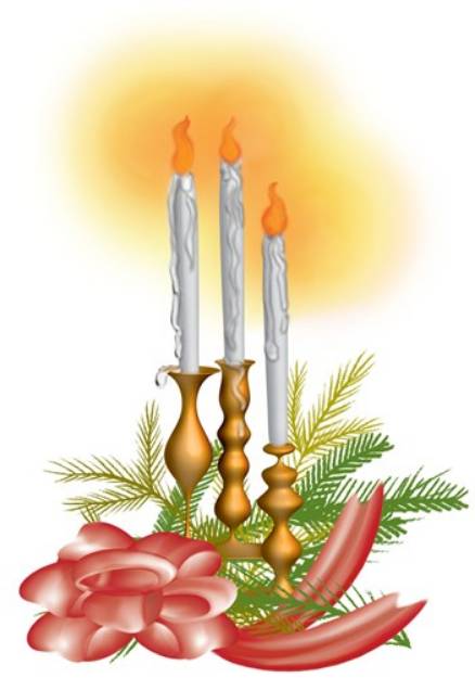 Picture of Christmas Candles SVG File