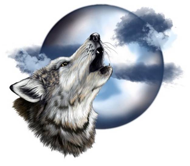 Picture of Howling At The Moon SVG File