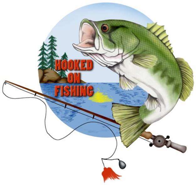 Picture of Hooked On Fishing SVG File