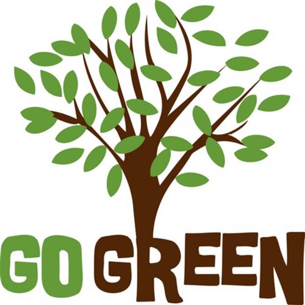 Picture of Go Green Tree SVG File