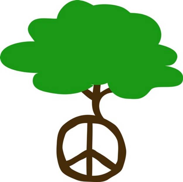 Picture of Tree Peace Symbol SVG File