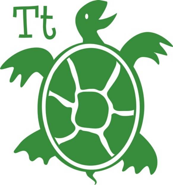 Picture of T For Turtle SVG File
