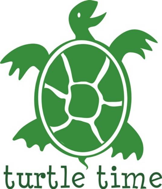 Picture of Green Turtle Time SVG File